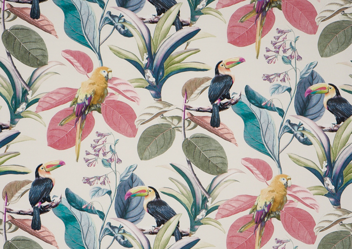 Parakeet, Seashell - Fabric Only - Image 3